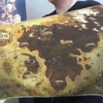 Une carte d'Eorzéa sur tissu dans le collector de FFXIV Stormblood