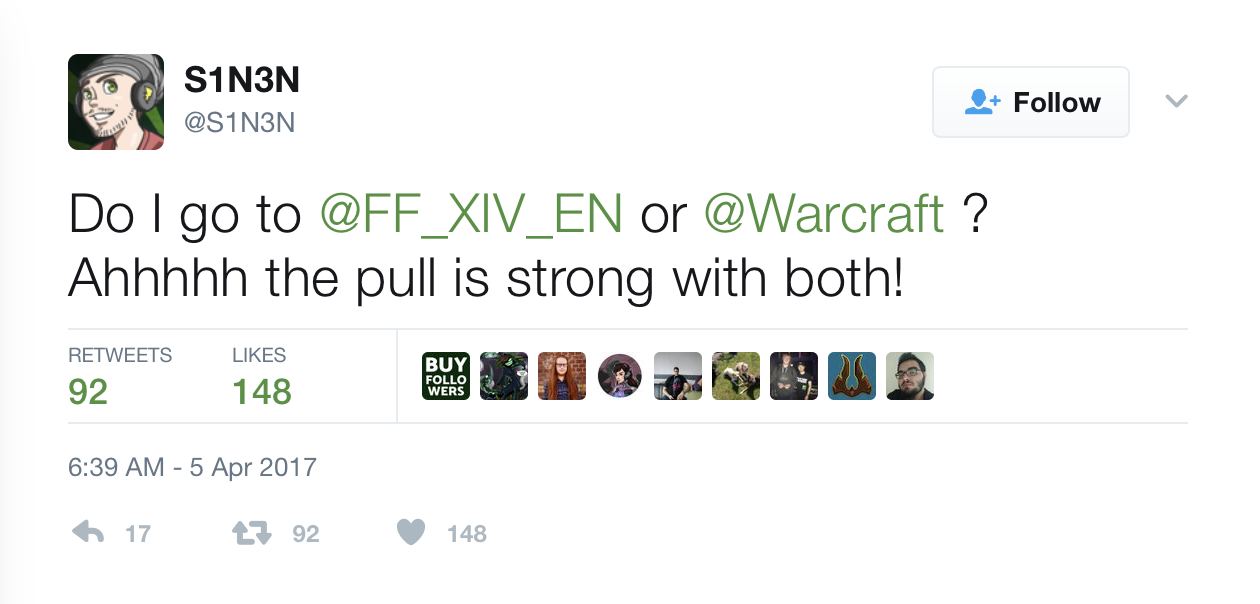 World of Warcraft et Final Fantasy XIV entrent en « guerre » sur Twitter !
